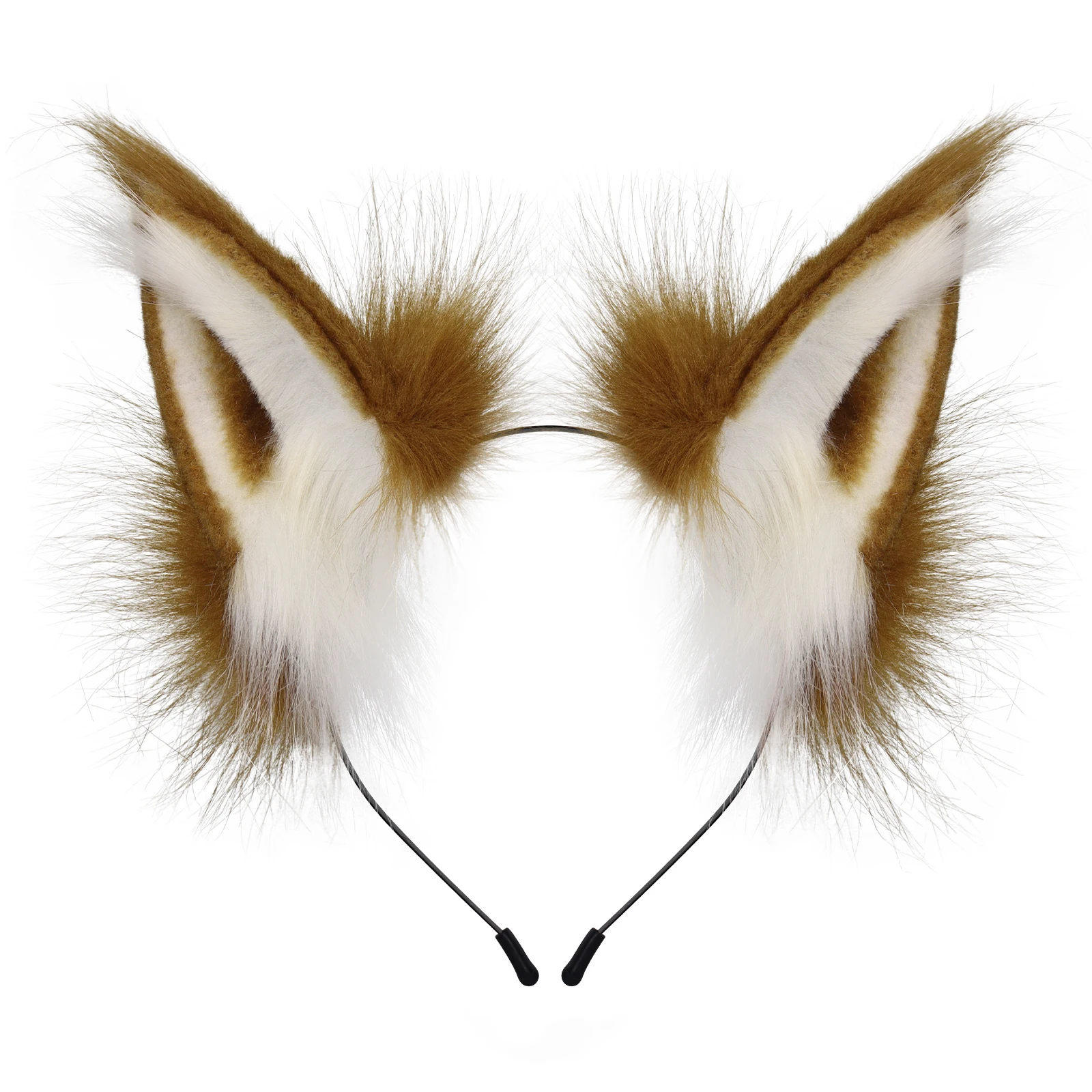 Tier Kunstpelz Fuchs Wolf Ohr Stirnband Pelzige handgemachte Haarband Kopfbedeckung Kostüm Cosplay Zubehör
