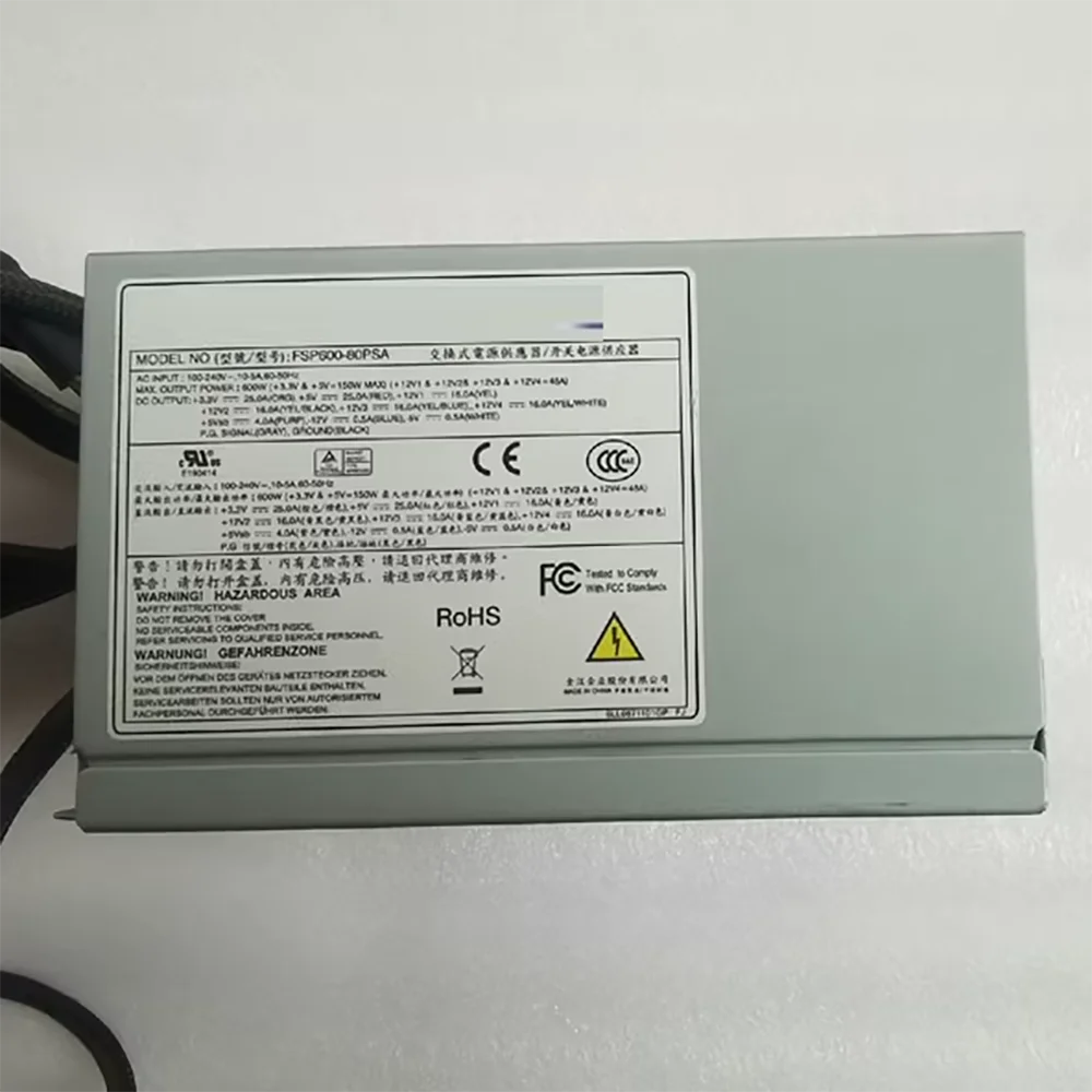 For FSP GROUP INC industrial computer power supply FSP600-80PSA SK For Advantech 600W industrial control SPI600A8BB