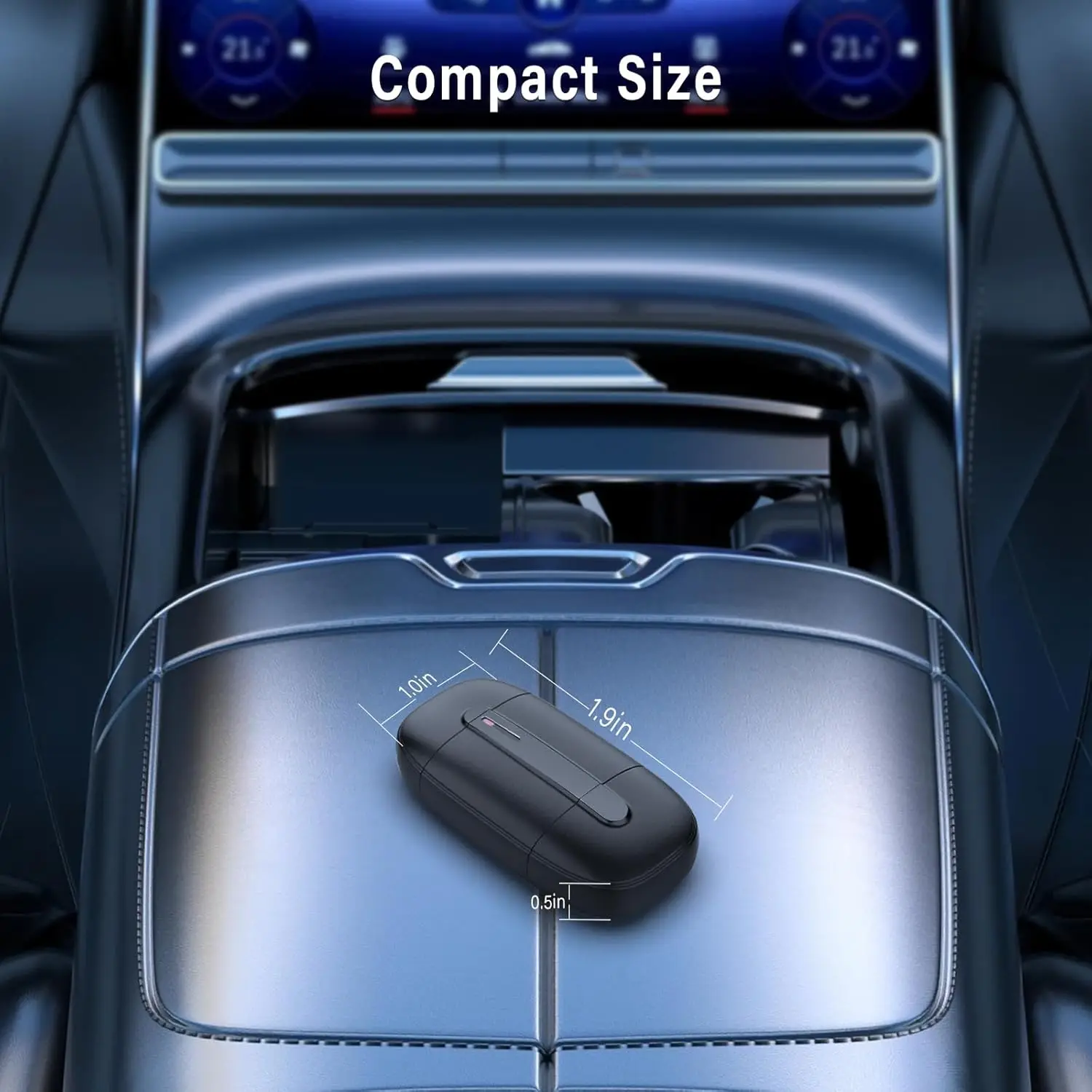 2 in 1 Wireless CarPlay Android Auto Adapter for IPhone, Mini Size USB-A Type-C Plug Design, Car Audio & Video Plug & Play