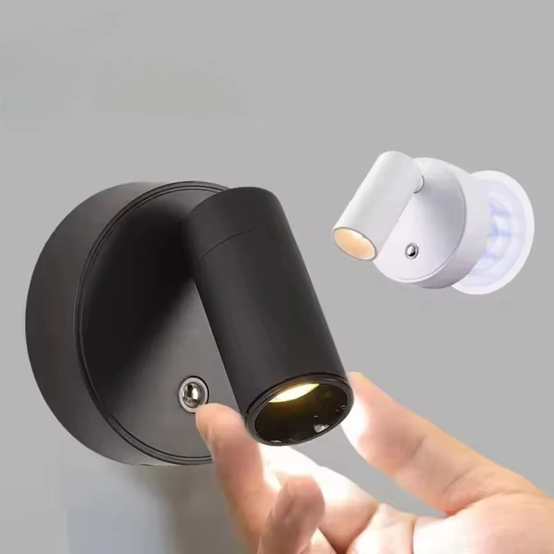 

1/2 шт. светодиодный светильник, магнитный USB перезаряжаемый настенный светильник, прожектор, беспроводной, без проводки, без удара, светильник для чтения, прикроватный светильник для спальни