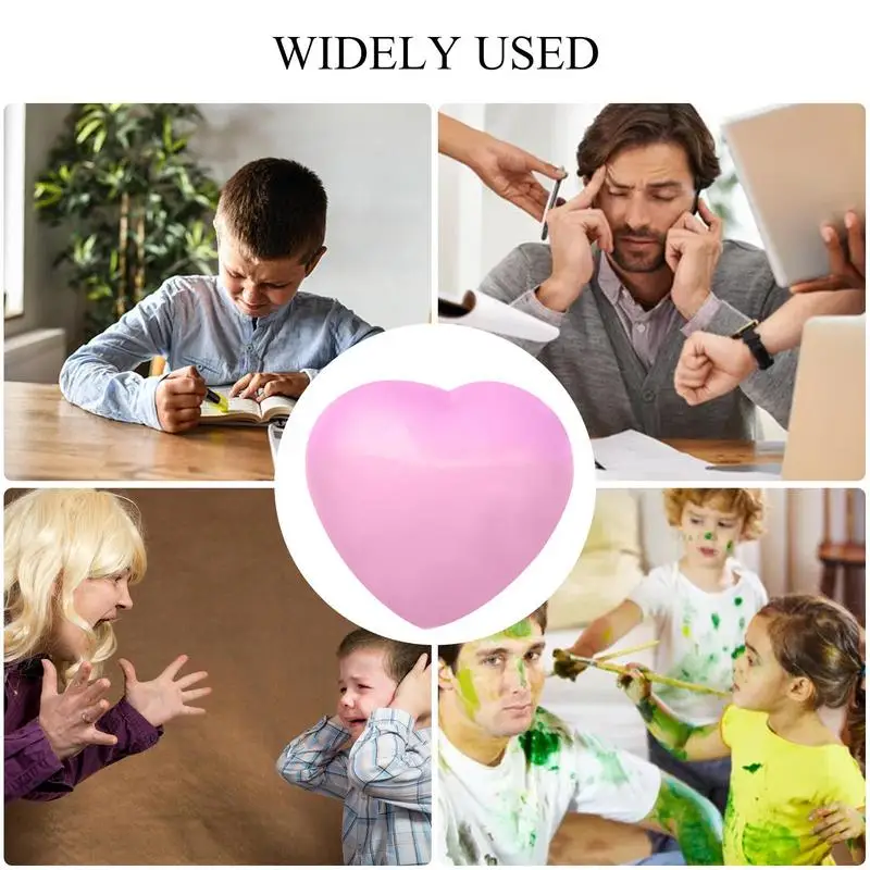 Funny Anti Stress Ball Toys Squeeze Heart Shaped Ball Color Changing Squeeze Heart Shape Stress Ball Fun Party Favors for Kids