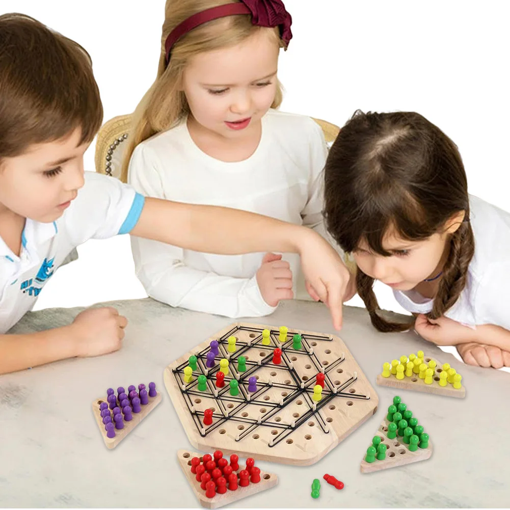 

Chain Triangle Chess Game Strategy Board Games Interactive Brain Teaser Funny Chain Triangle Game for Kids Adults Family Party