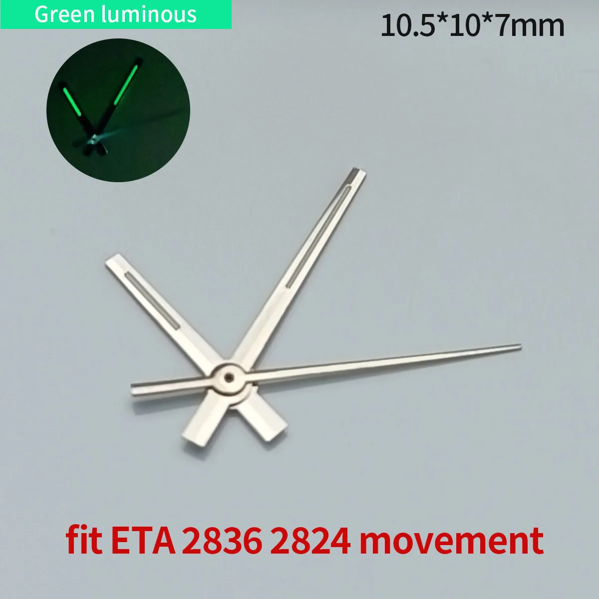 Suitable for women\'s watches pointer green luminous fit ETA2836/2824 movement watch hands watch accessories Watch Parts