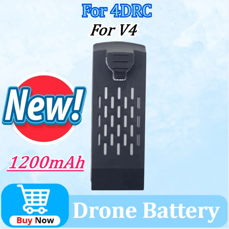 

Newly Upgraded 3.7V 1200mAh Replacement Drone Battery For 4DRC V4 RC Quadcopter Accessory Parts Powerful Replacement Batteries