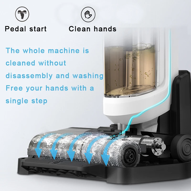 전기 바닥 세척 로봇 진공 청소기 카펫 세탁기, 5000pa UV