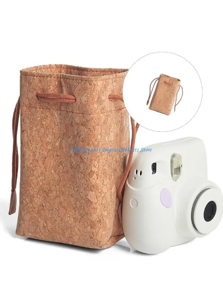 U2JE Breathable Cork PU Camera Carry Bag Spacious Interior for Lens And Adapter