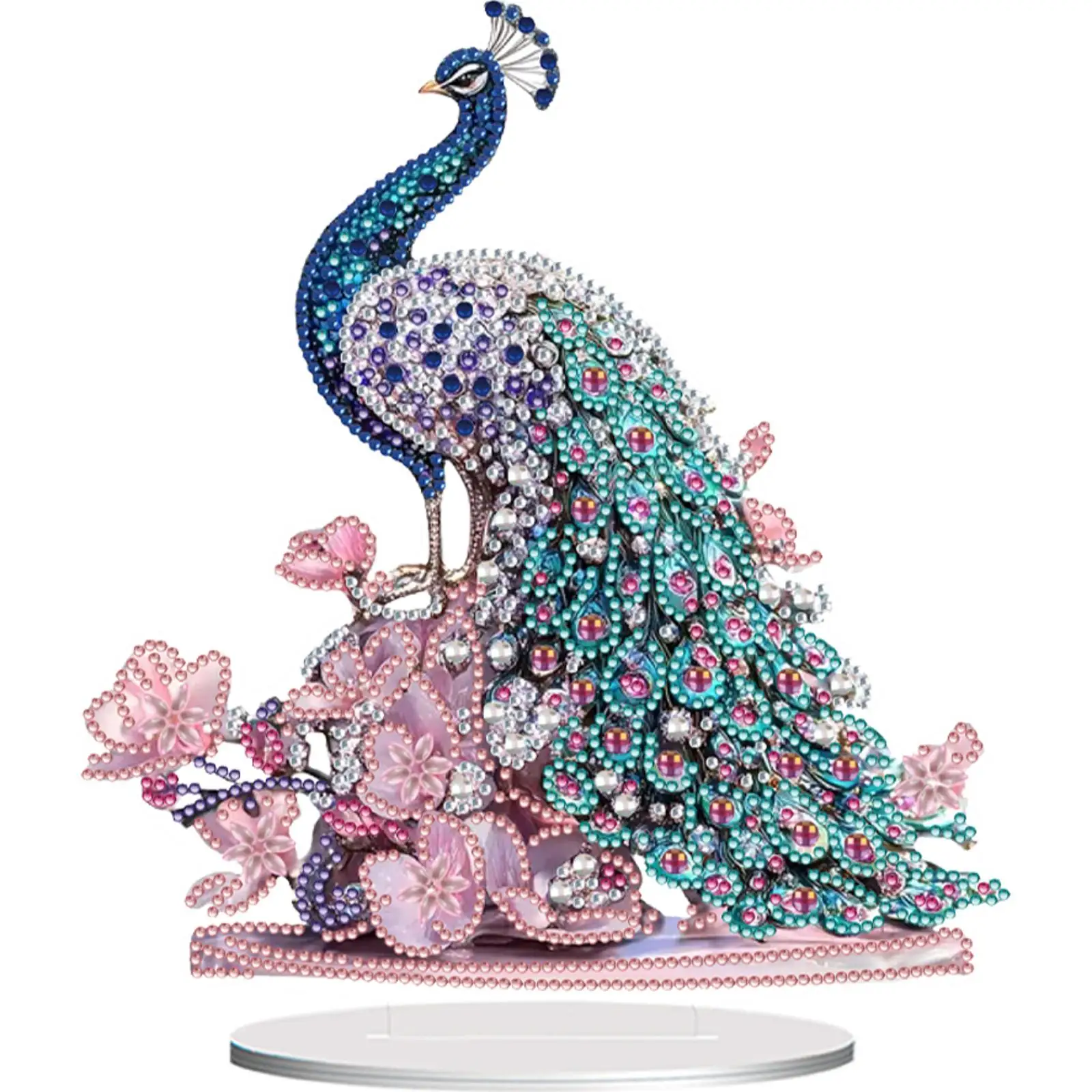 

2D/Flat DIY Diamond Painting Desktop Ornaments Kit Double-Sided 5D DIY Diamond Art Tabletop Decorations Bedroom Table Decoration