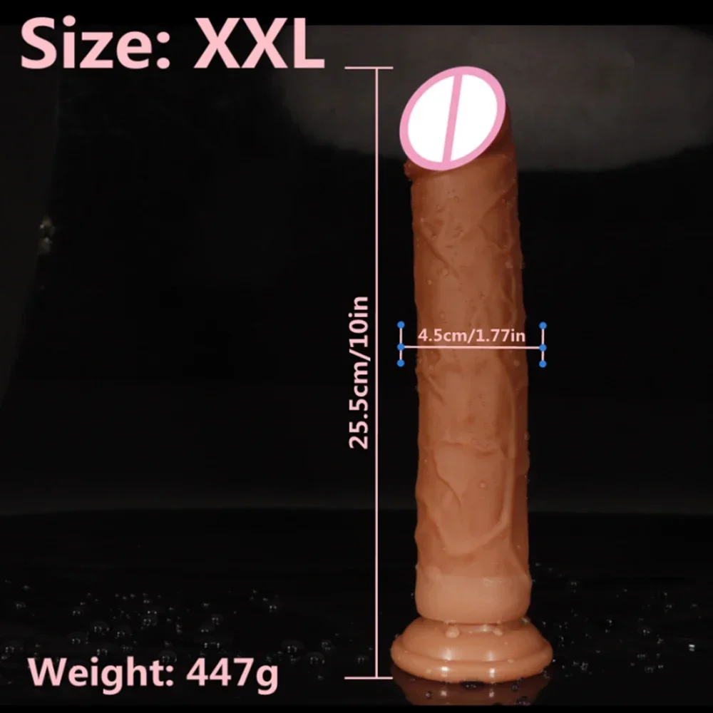 5 Sizes Skin Sensation Realistic Dildos Double Silicone Soft Big Penis Powerful Suction Cup Dildo Sex Toys for Woman and Man 18+