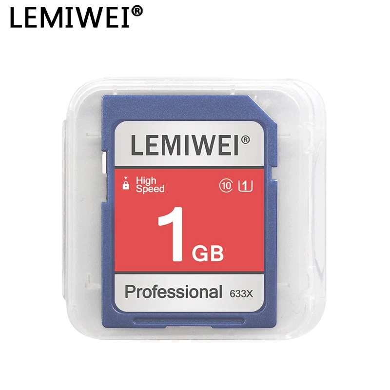 Kartu SD Lemiwei C10 U1, kecepatan tinggi 256MB 512MB 1GB 2GB merah asli kartu SDXC kartu memori Flash profesional 633X untuk kamera
