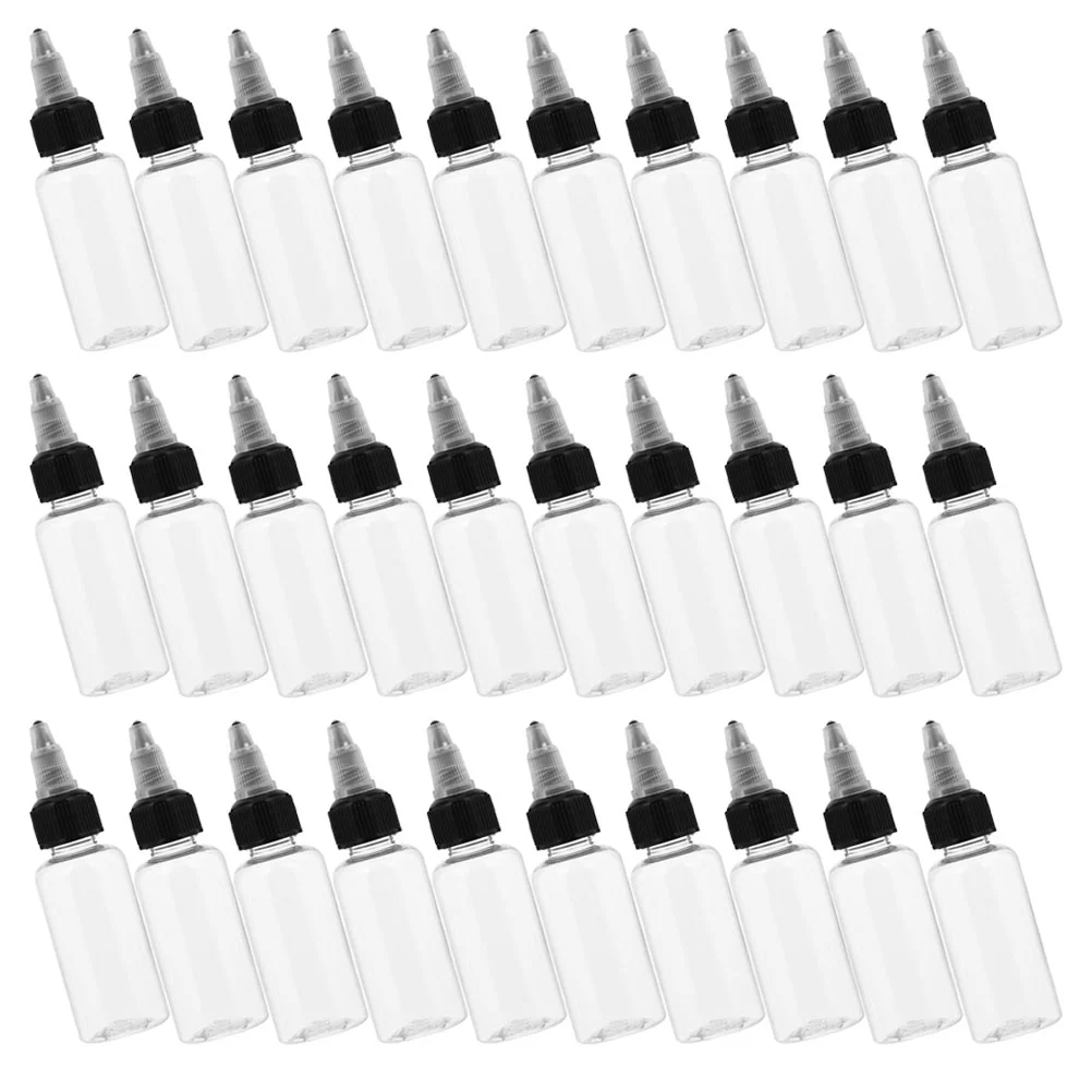 

30 Pcs Squeeze Bottles Pointed Mouth Refillable Clear Caulking Ink or Durable Transparent Pigment Dispenser