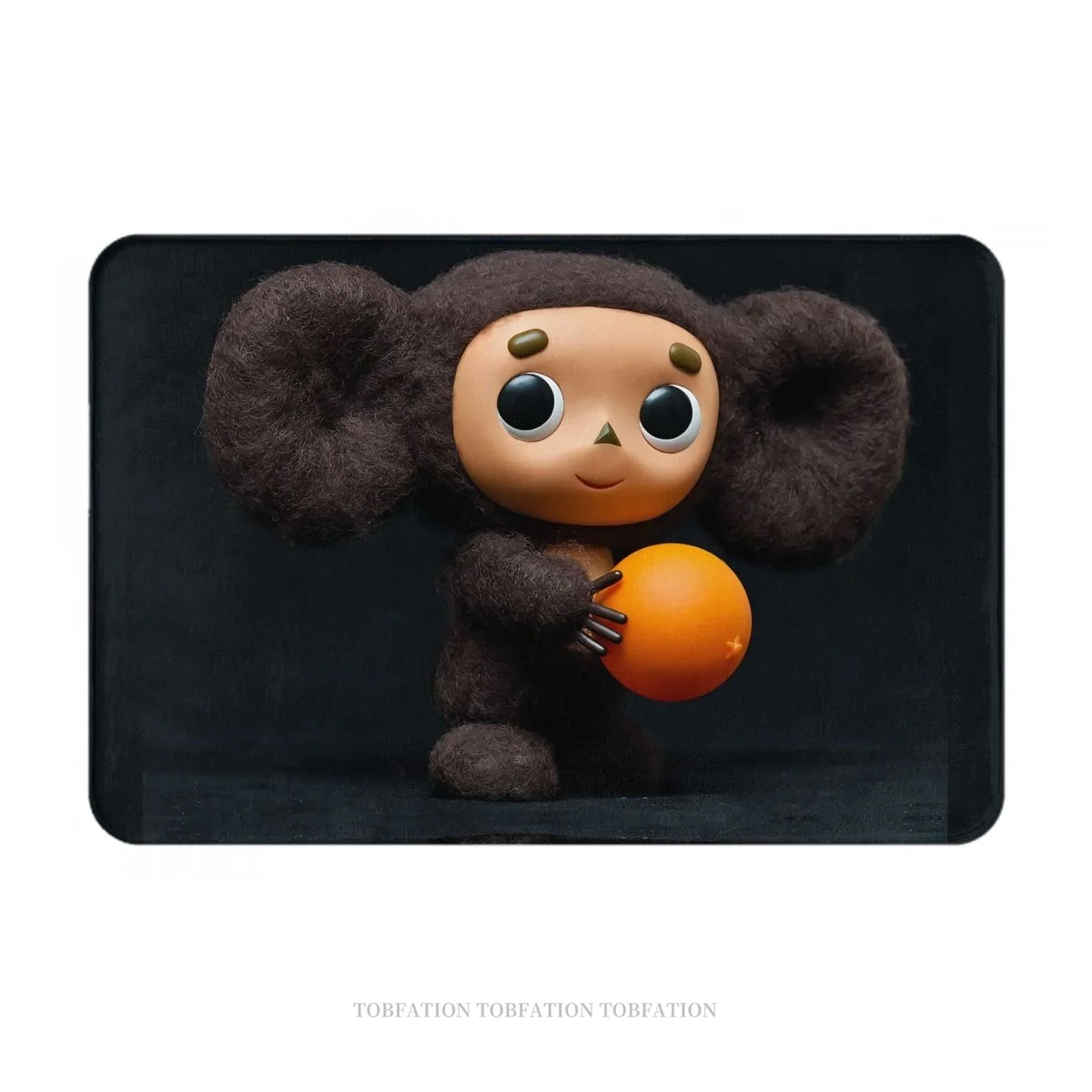 Cheburashka Soviet Russian Cartoon Anti-Slip Doormat Bath Mat Orange Hallway Carpet Welcome Rug Home Decorative