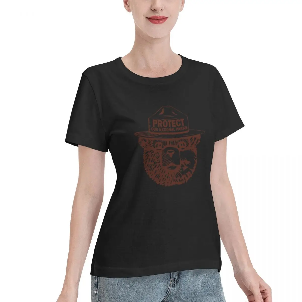 High Quality Protect Our Parks Women's T-shirt Y2K Crew Neck T-Shirt