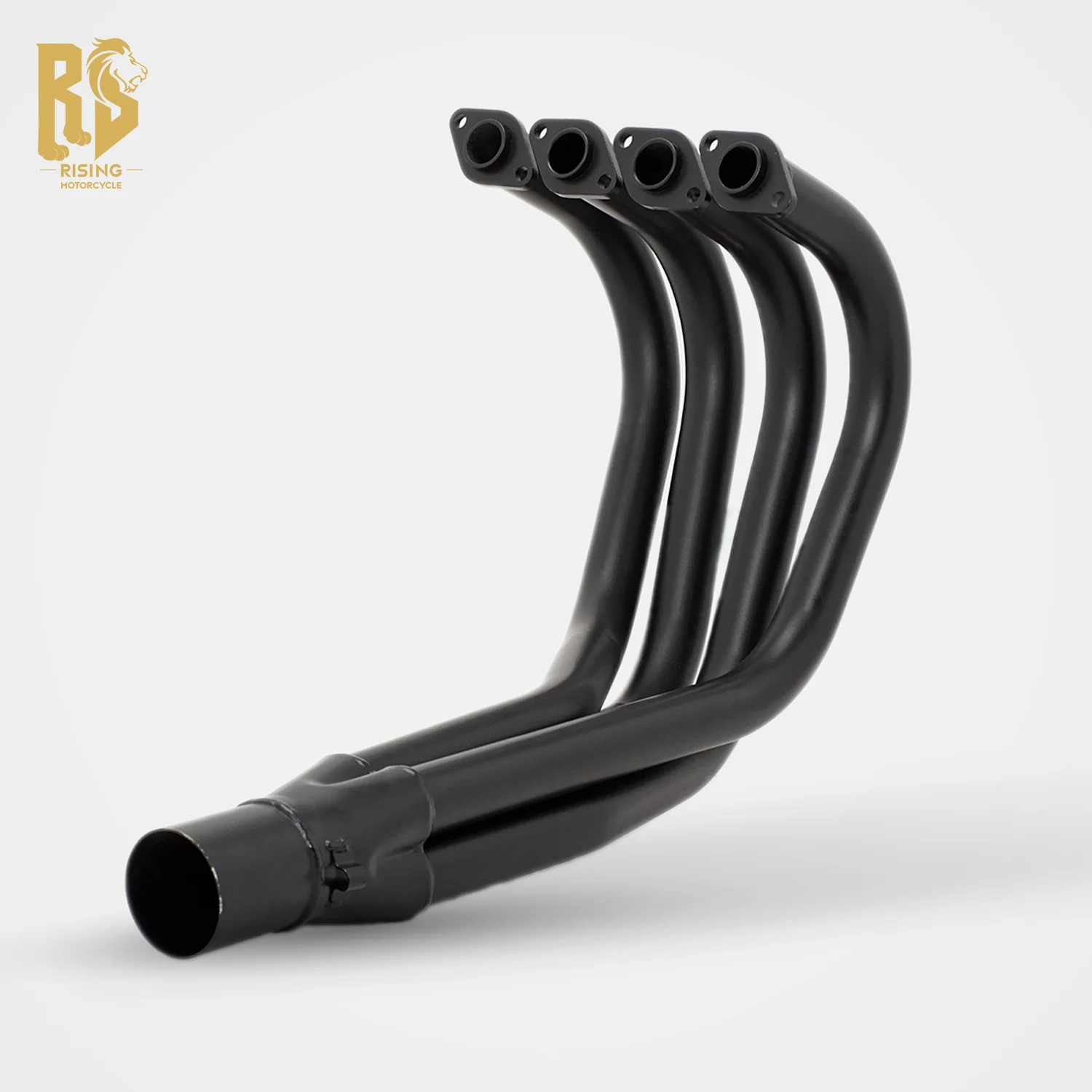 For KAWASAKI BALIUS-ZR250 modified exhaust pipe retro classic black paint half one Monaka style street mountain road