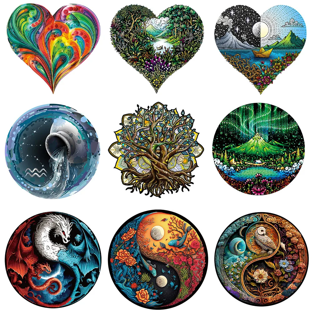 

Colored Wooden Puzzles Irregular iq puzzles Puzzles Kids puzzle Wood Round puzzles for adults High Difficulty puzzle