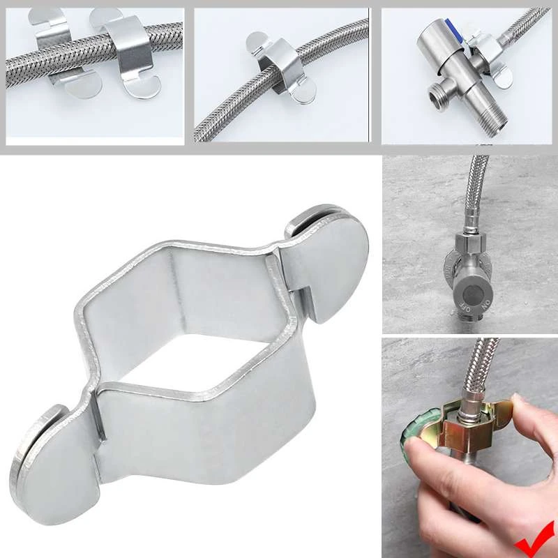 4-point corrugated pipe hexagonal wrench faucet water inlet hose hollow braided pipe maintenance detachable installation