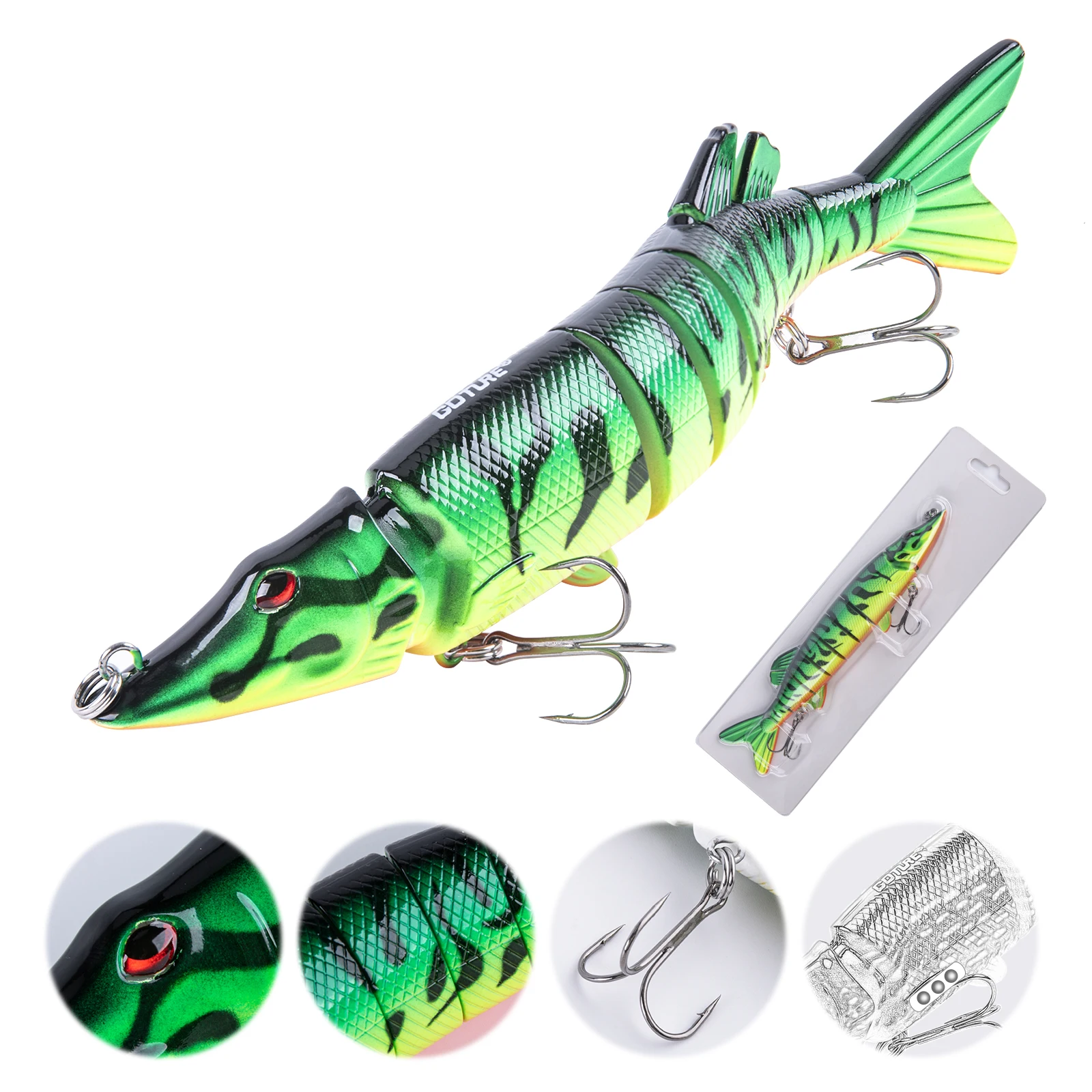 

Goture Multi Jointed Swimbait Sinking Wobblers Bass Fishing Lure 12cm 20cm Crankbaits Trout Trolling Artificial Hard Bait Tackle