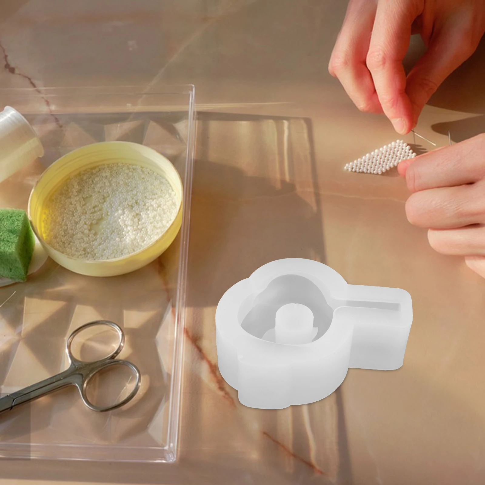 

C Silicone Molds 175g Semi Diy Silicone Mold Transparent DIY Wax Melts Decor Knot Mold TableDecoration