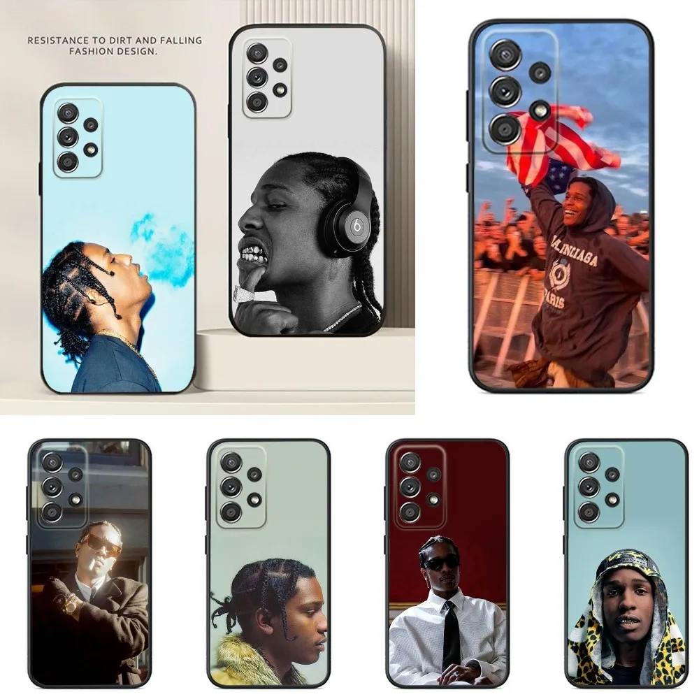 Asap R-Rocky Phone Case For Samsung S24,S23,S22,S21,S20,S10,S10E,S9 Plus FE Note 20 Ultra 10,9 Plus Black Case