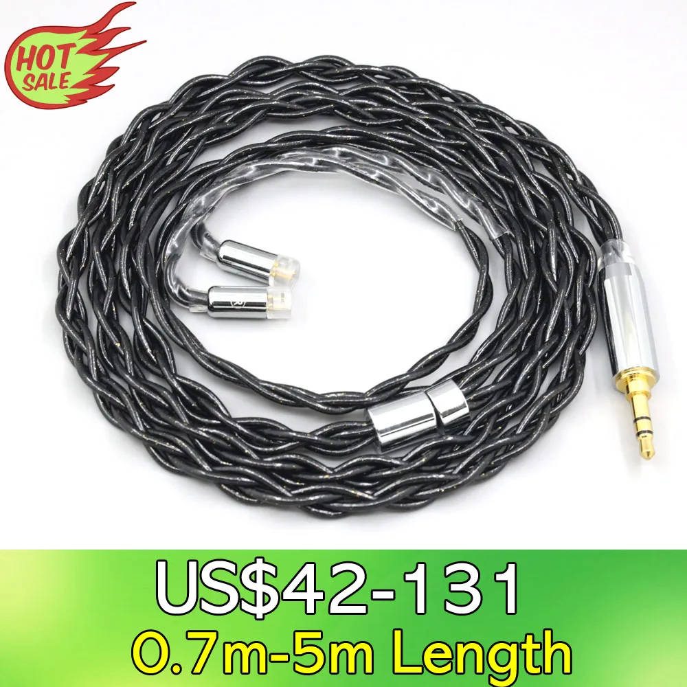 

LN008358 99% Pure Silver Palladium Graphene Floating Gold Cable For Sennheiser IE8 IE8i IE80 IE80s Metal Pin