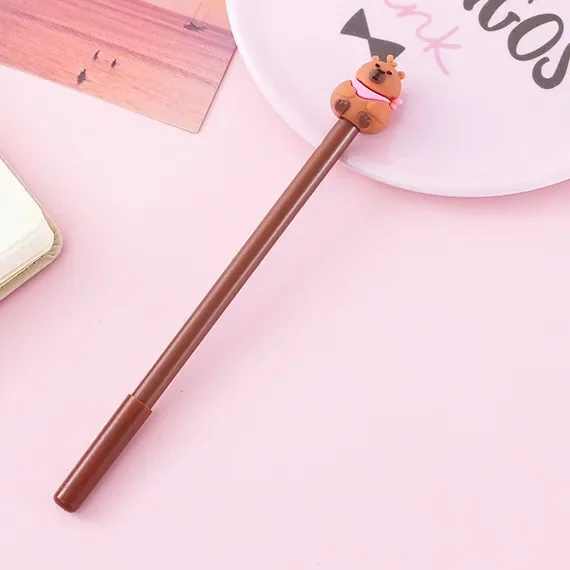 24 Pcs Wholesale Cute Capibala Gel Pens Stationery Students Writing Tool Creative Office Signature
