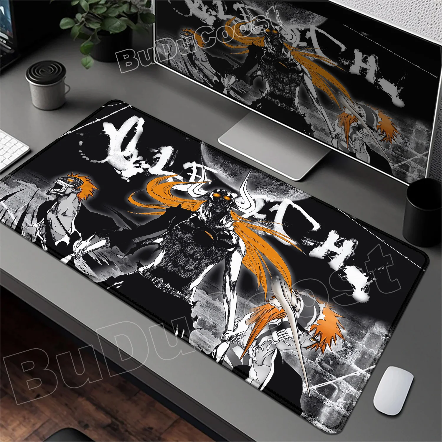 

Супер крутой аниме BLEACH большой коврик для мыши, игровой шкаф для ноутбука, клавиатура для ПК, коврик для компьютерного стола, 900x400 мм, аксессуары для геймеров, коврик для мыши