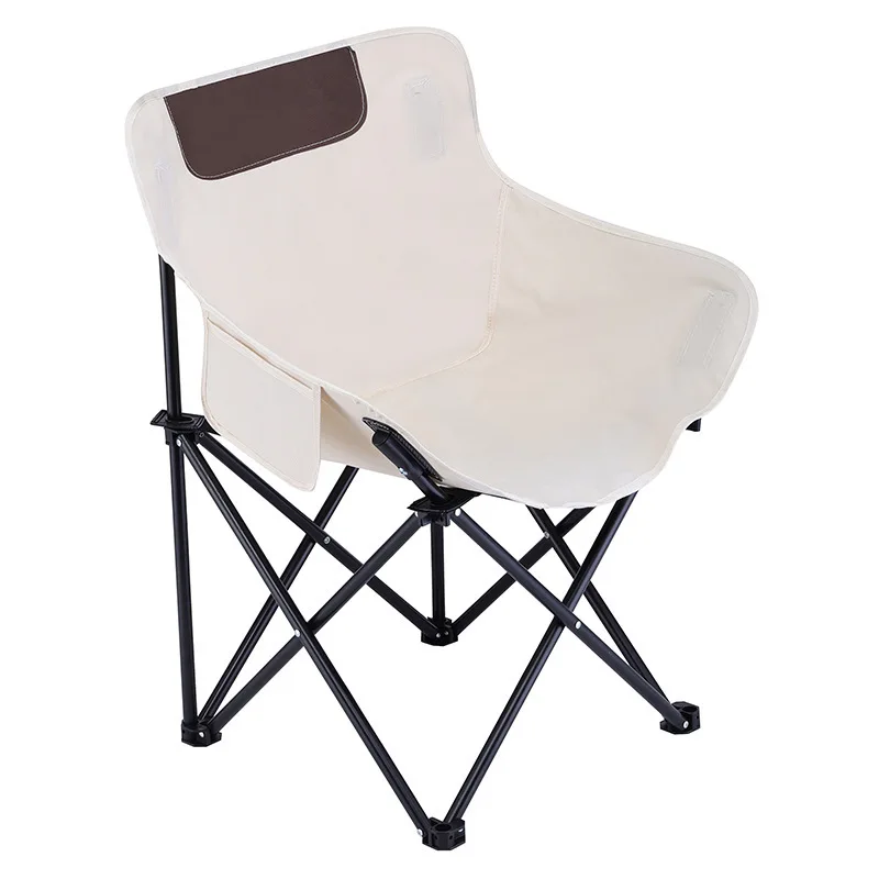 Outdoor folding recliner, can be laid down for a nap, with thickened brackets, stable structure and easy storage and portability