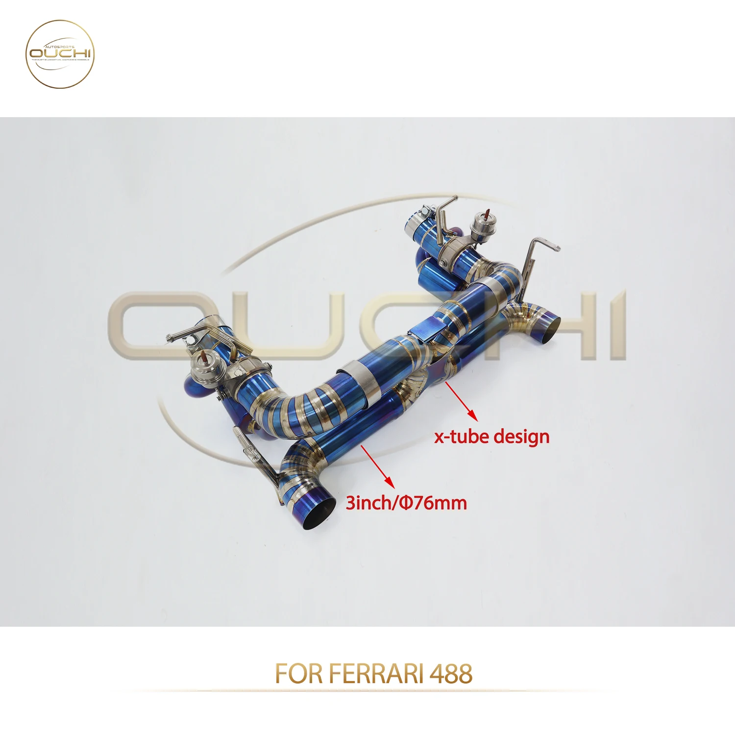 

For Ferrari 488 GTB Spider 2015-2019 3.9T V8 Ti Valved Exhaust System Catback Increase Response High Pitched V8 Sound