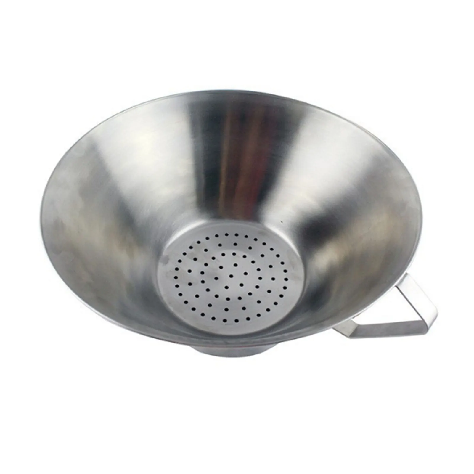 French Fries Oil Strainer 304 Stainless Steel Grease Funnel Food Draining Bowl with Oil Catcher for Home Kitchen Commercial