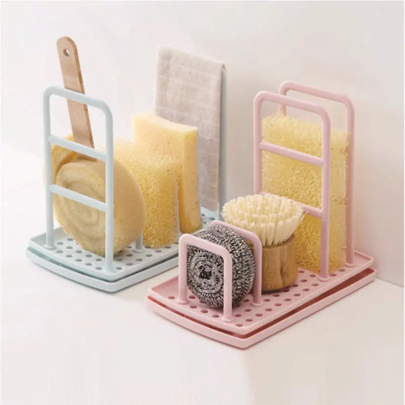 

Sponge Soap Container Dishcloth Plastic Rack Dishcloth Organizer Dishcloth Hanger Drain Rack Kitchen Accessories Multifunction