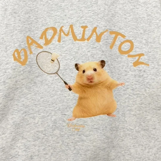 Heavyweight Pure Cotton Long Sleeve Loose Fit Large Size T-Shirt for Men And Women Playing Badminton Original Design Sportswear