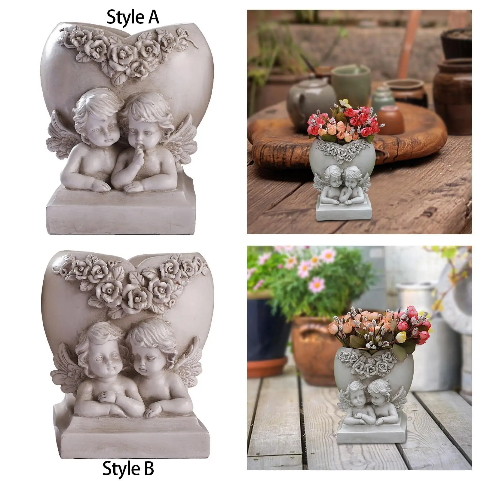 Angel Flower Pot Tabletop Ornament Creative Flowerpot Flowerpot for The Patio