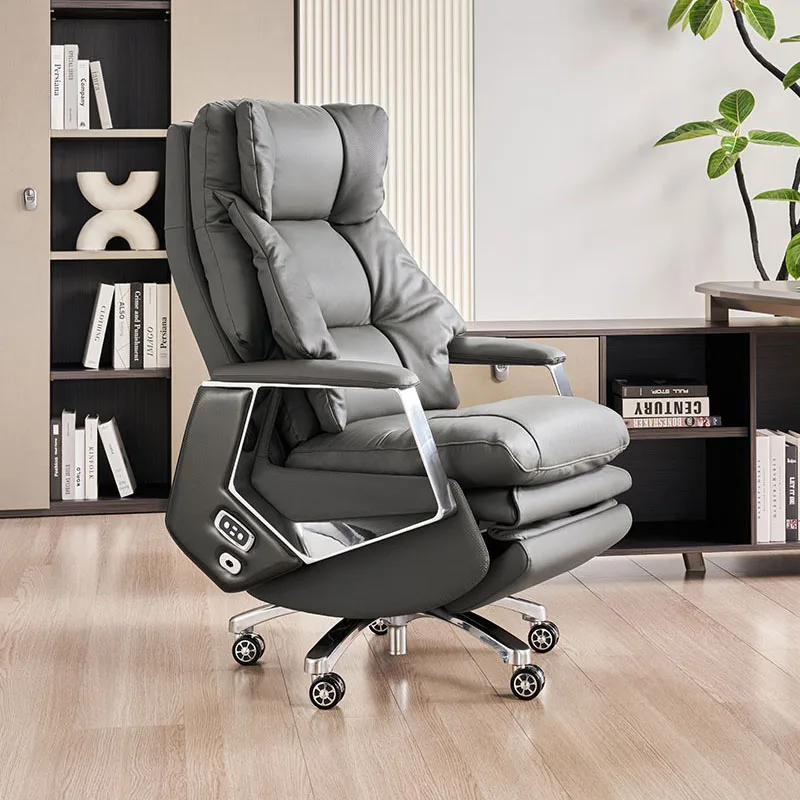 تقدم كراسي مكتب صالون غرفة النوم كرسي مكتب جلدي مع كراسي بذراعين للتدليك وأثاث صيني فريد من نوعه على شكل عرش تابوريتي #1