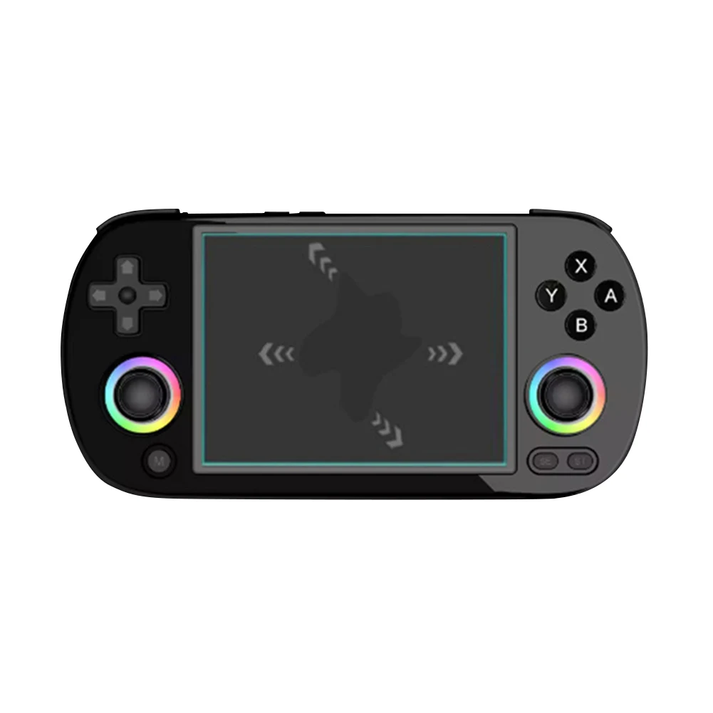 HD gehärtetes Glas Displayschutzfolie für ANBERNIC RG40XX H Spielkonsole Silikonhülle stoßfeste schützende Tragetasche