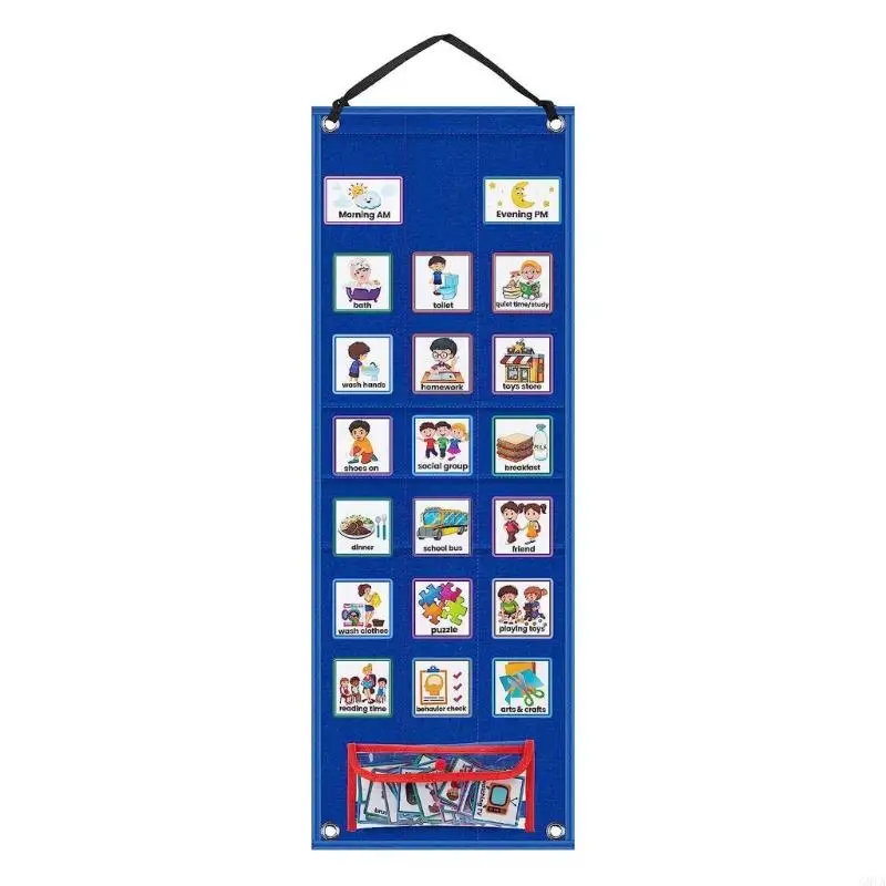 G8TA Children Daily Routine Chart with 70 Cards Visual Schedule Chart for Kid Toddler