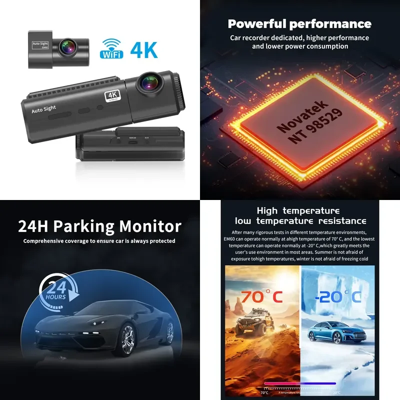 Direct Sale Manufacture 4K Dual Lens Starvis 2 4K Night Vision Front And Rear Video Recorder Vehicle Blackbox Auto DVR Dash