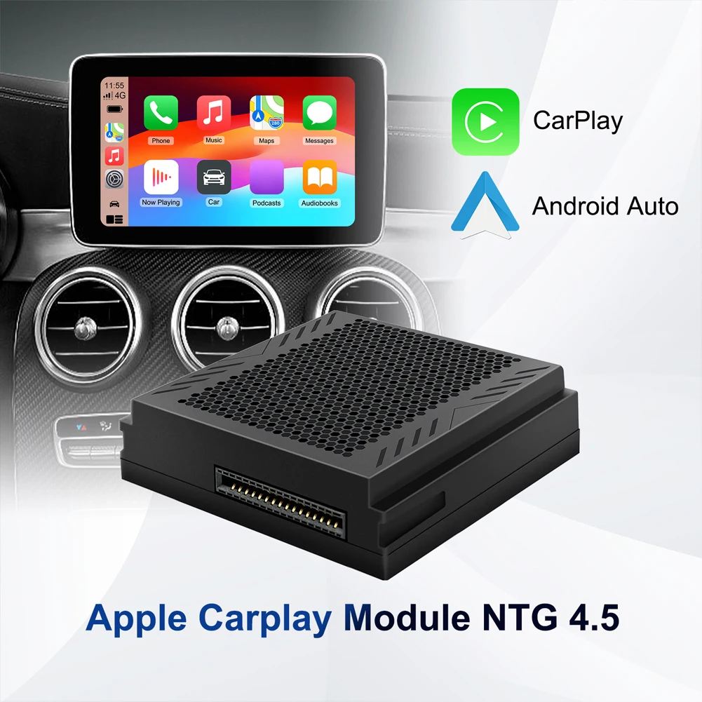 Wireless CarPlay Android Auto AI Decoder Box Plug and Play Decoder Box Mirror Link for Mercedes Benz A B C E GLA GLK ML NTG4.5