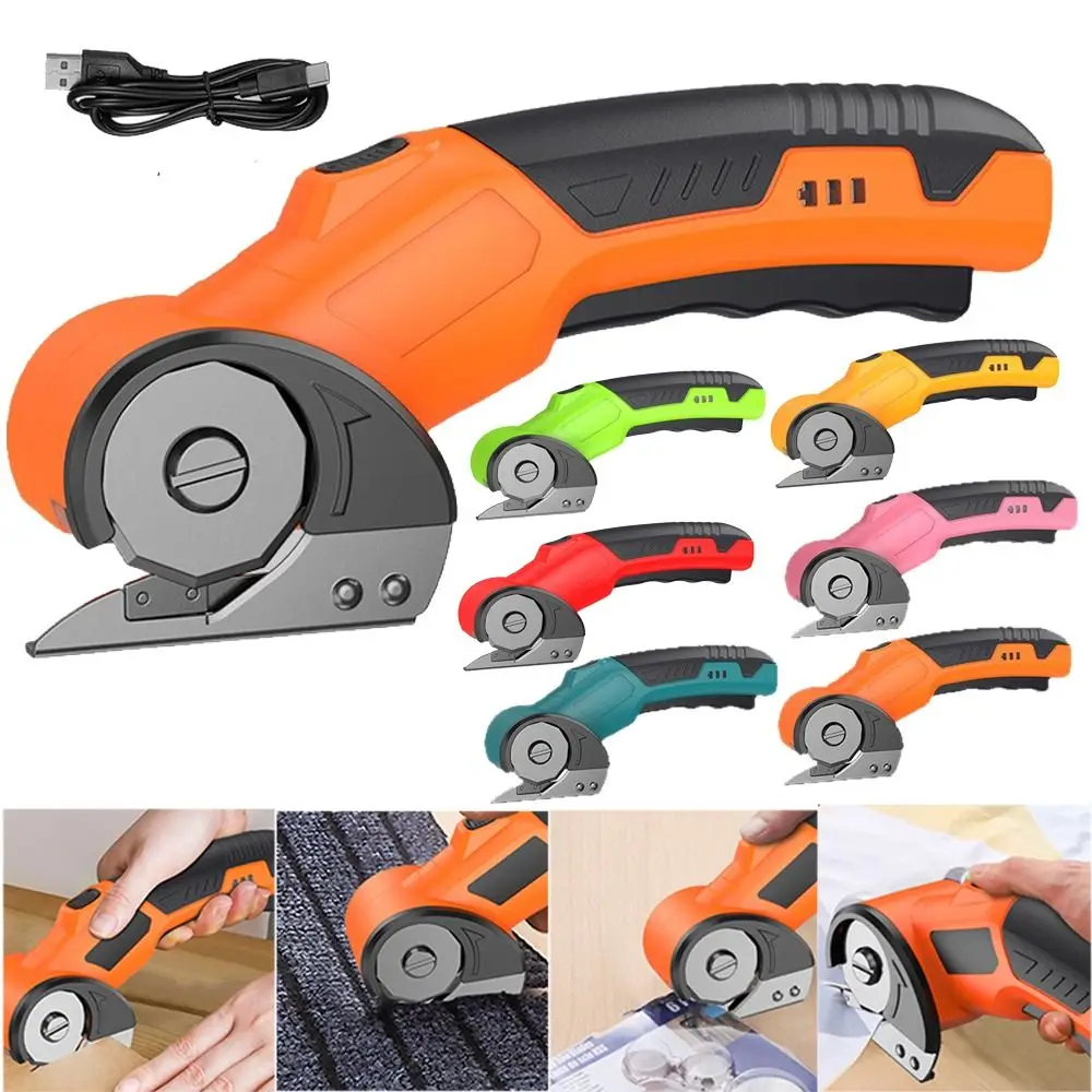 

Safety Lock Electric Shears Accurate Cutting Fast Cutting Rotary Scissors Comfortable Grip Quiet Operation Leather Cutting Tool