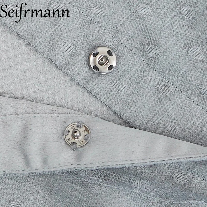 Seifrmann damska elegancka suknia balowa plisowana sukienka wokół szyi sznurowane z długimi rękawami nowe modne duże plisowane sukienki typu swing