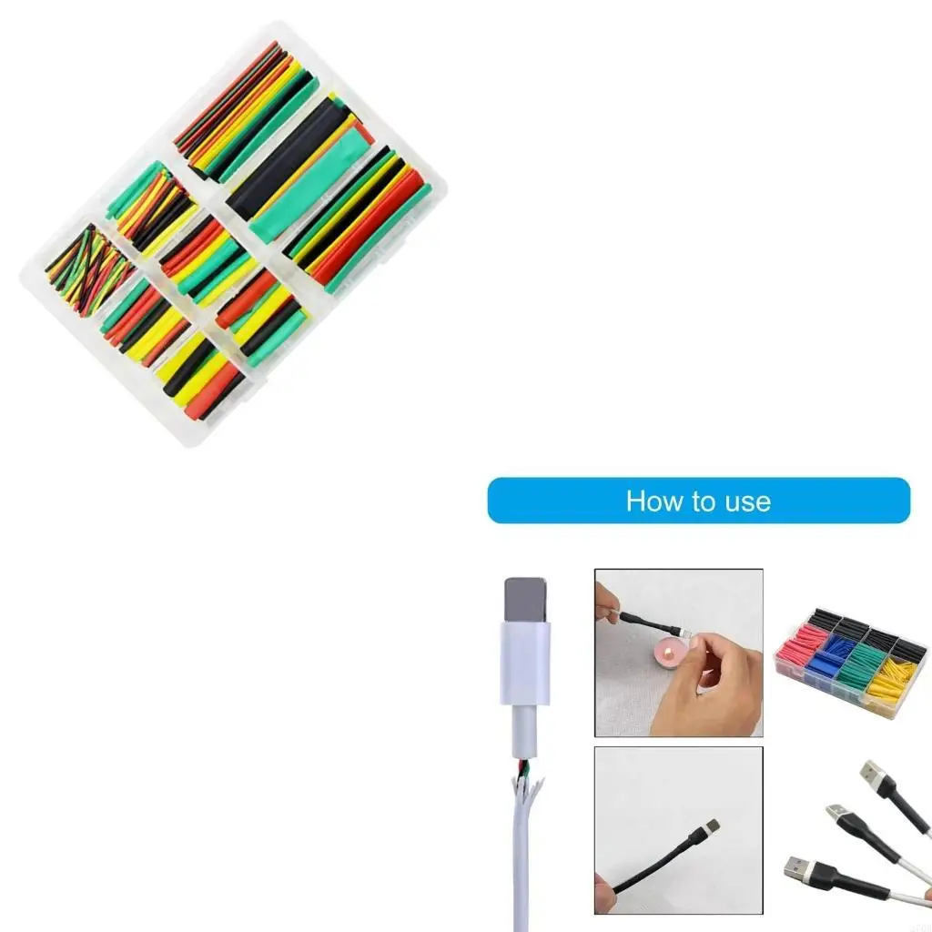 مجموعة أنابيب الانكماش الحراري بأحجام وألوان متنوعة للعزل الكهربائي #1