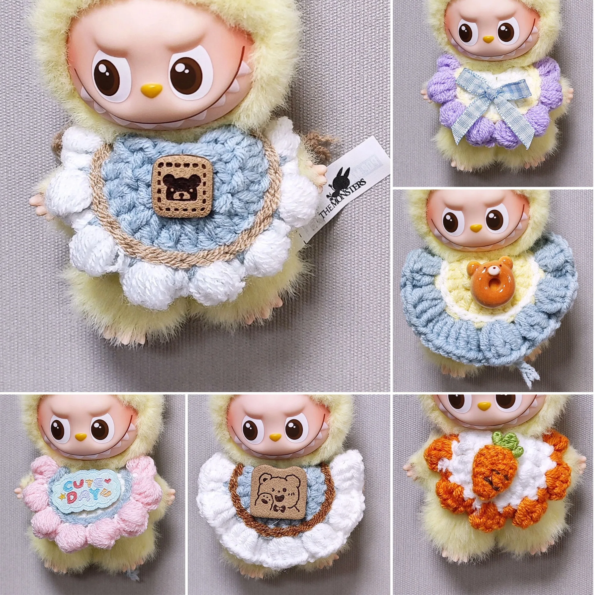 

Labubu Idol Doll Adorable Bib 10cm Labubu 4.0 Doll Accessories for Mini Labubu