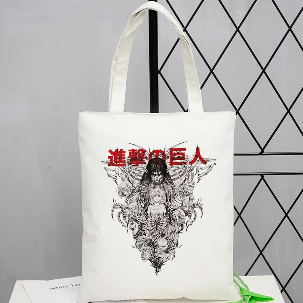 bolsa-tote-attack-on-titan-reutilizavel-personalizavel-para-compras-feminina