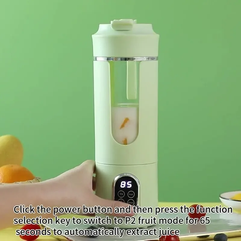 ポータブルミニブレンダー-300ml-ガラス製ホームジューサー-多機能充電式カージューサー