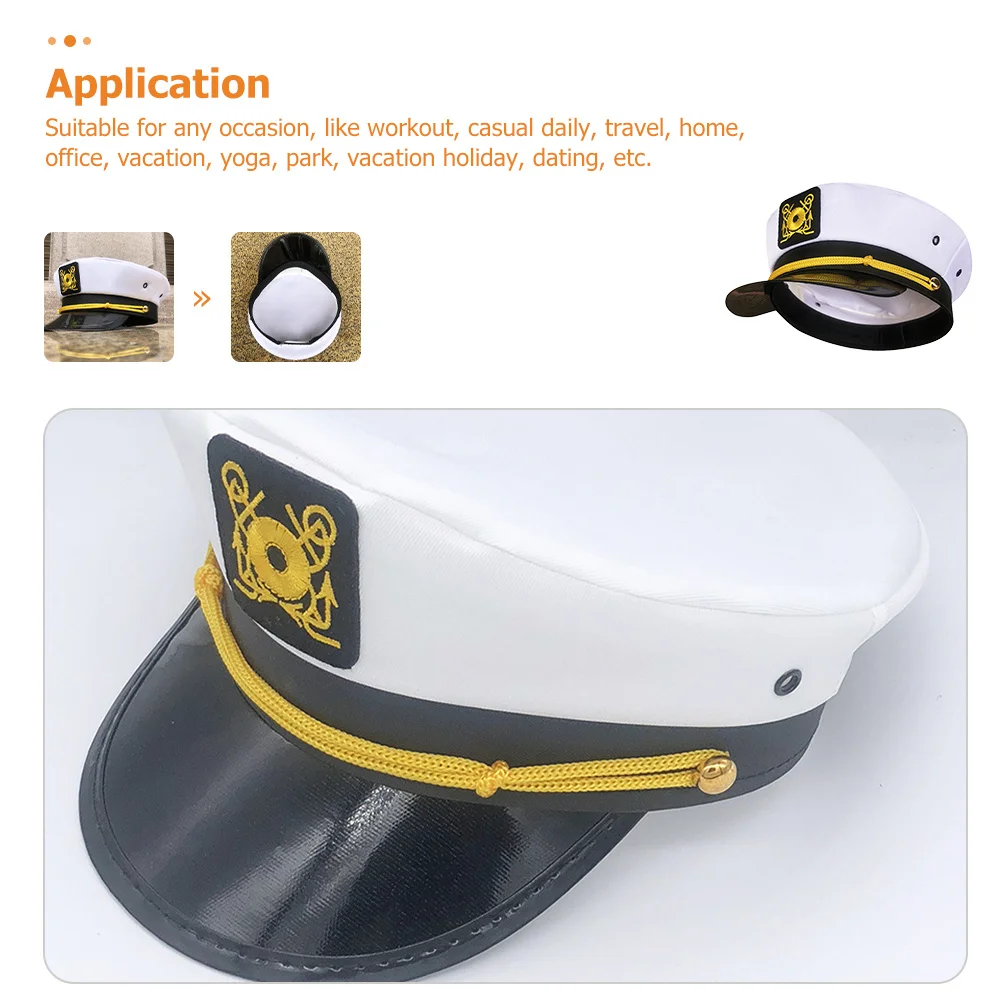 

Капитанская шляпа для женщин и мужчин, защита от солнца, матросская шляпа, костюм для путешествий на открытом воздухе, пляжная вечеринка, косплей, подарочная кепка на Хэллоуин