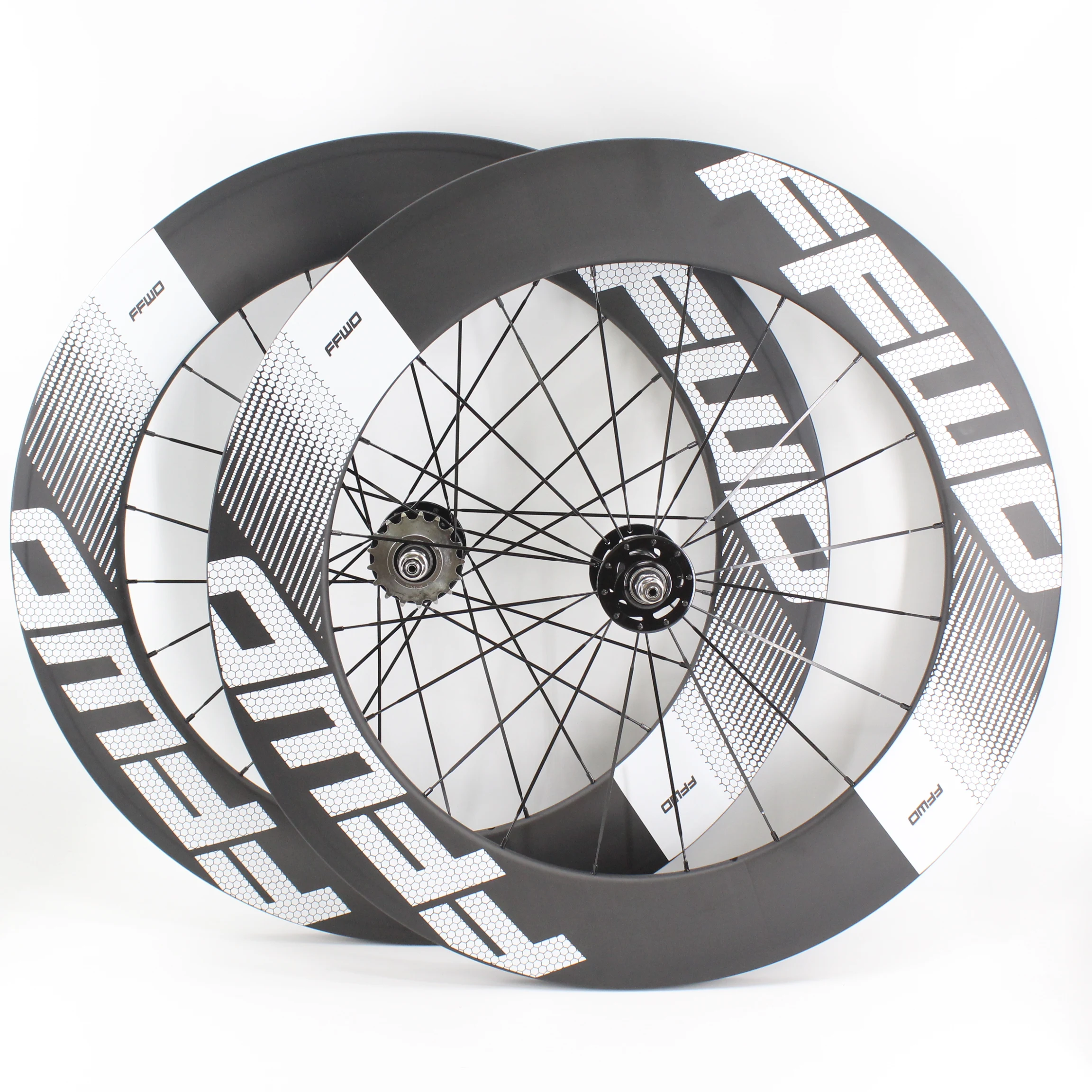 Najnowszy 700C Track Fixed Gear Bike Matt UD 3K Full Carbon Fiber Tubular Clincher Tubeless Rims koła Carbon Bicycle Wheelset
