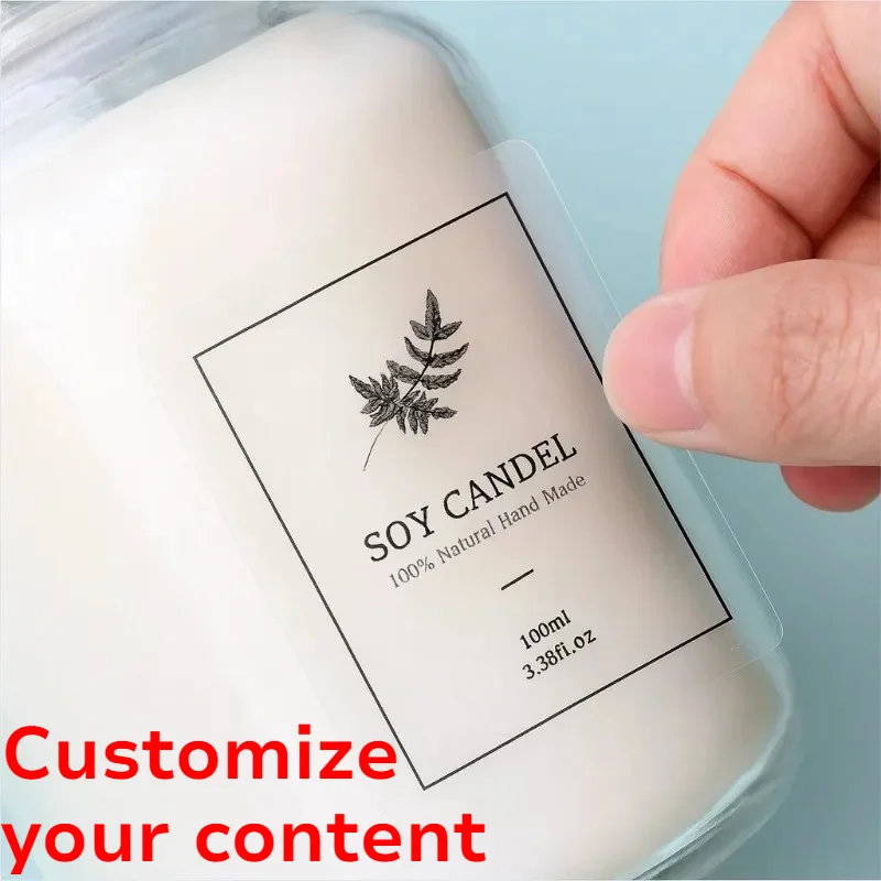 

Custom Transparent Stickers Personalized Business Logo Clear Adhesive Label for Product Packaging