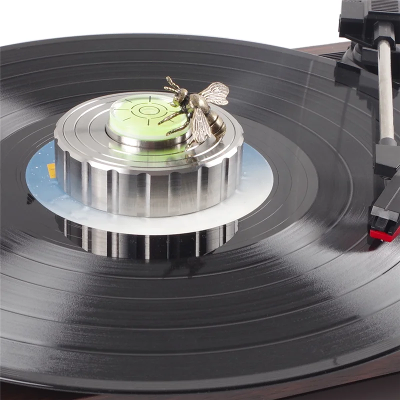 

Y45A-Universal Adjustable Weight LP Vinyl Record Player Disc Turntable Stabilizer Weight Clamp Music Player