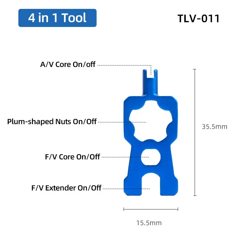 Bicycle Valve Tool Schrader Presta Core Spanner A/V Nipper Spanner F/V Extender Overhaul Install Service Anodized Alum. Alloy