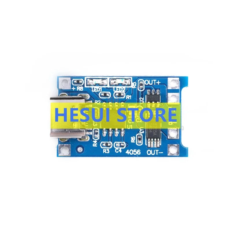 TP4056 1A Lithium battery charging board module Type-C USB port charging protection two-in-one