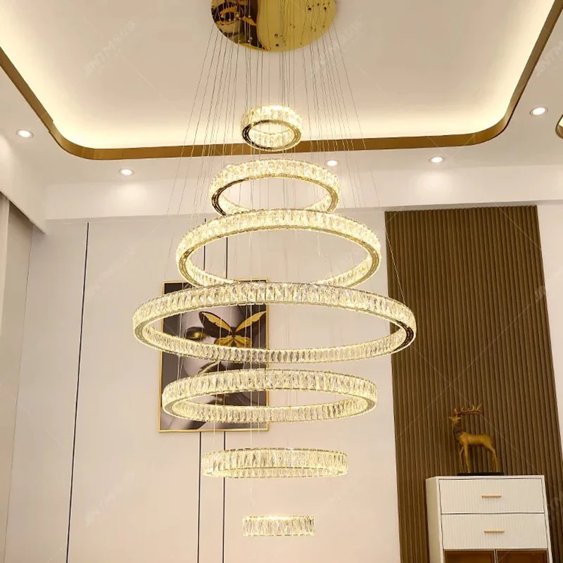 

Modern home decoration crystal chandelier, stair Pendant lamp, living room Pendant lights, interior lighting