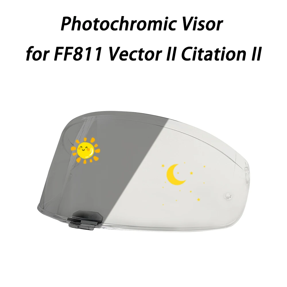 Photochromic Visor Shield Fit for LS2 FF811 Vector II CitationII Helmet Face Shield Uv Protected Helmet Accessories